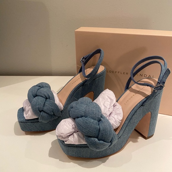 Loeffler Randall Fae Denim Platform Sandal size 6 - Picture 3 of 5